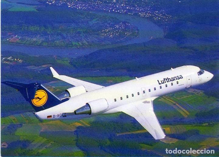 Postales: POSTAL AEROLINEAS LUFTHANSA JET CL-600 - Foto 1