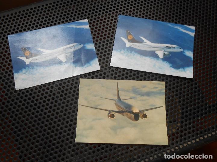 Postales: 3 postales LUFTHANSA  Boeing 737-300 - Foto 1