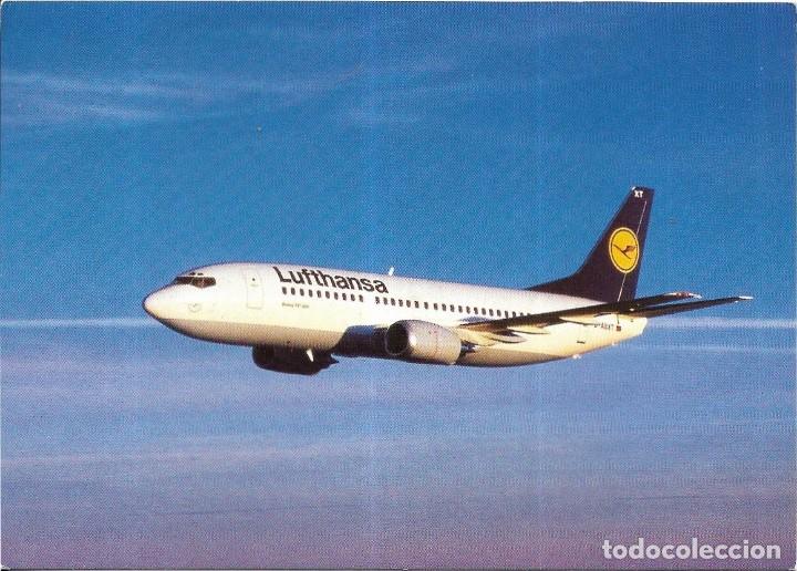 P304 Postal Lufthansa Boeing 737 300 Buy Old Postcards Of Airplanes Zeppelins And Hot Air Balloons At Todocoleccion