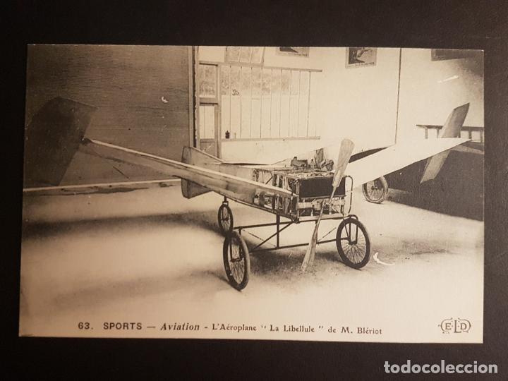 Postales: POSTAL AVIACION EL AEROPLANO LA LIBELULA - Foto 1