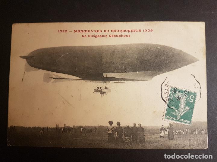 Postales: POSTAL AVIACION EL DIRIGIBLE REPUBLIQUE - Foto 1