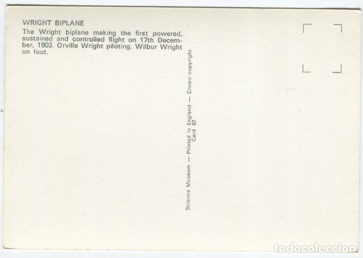 Postales: Postal. Francia. Wright Biplane - Foto 2