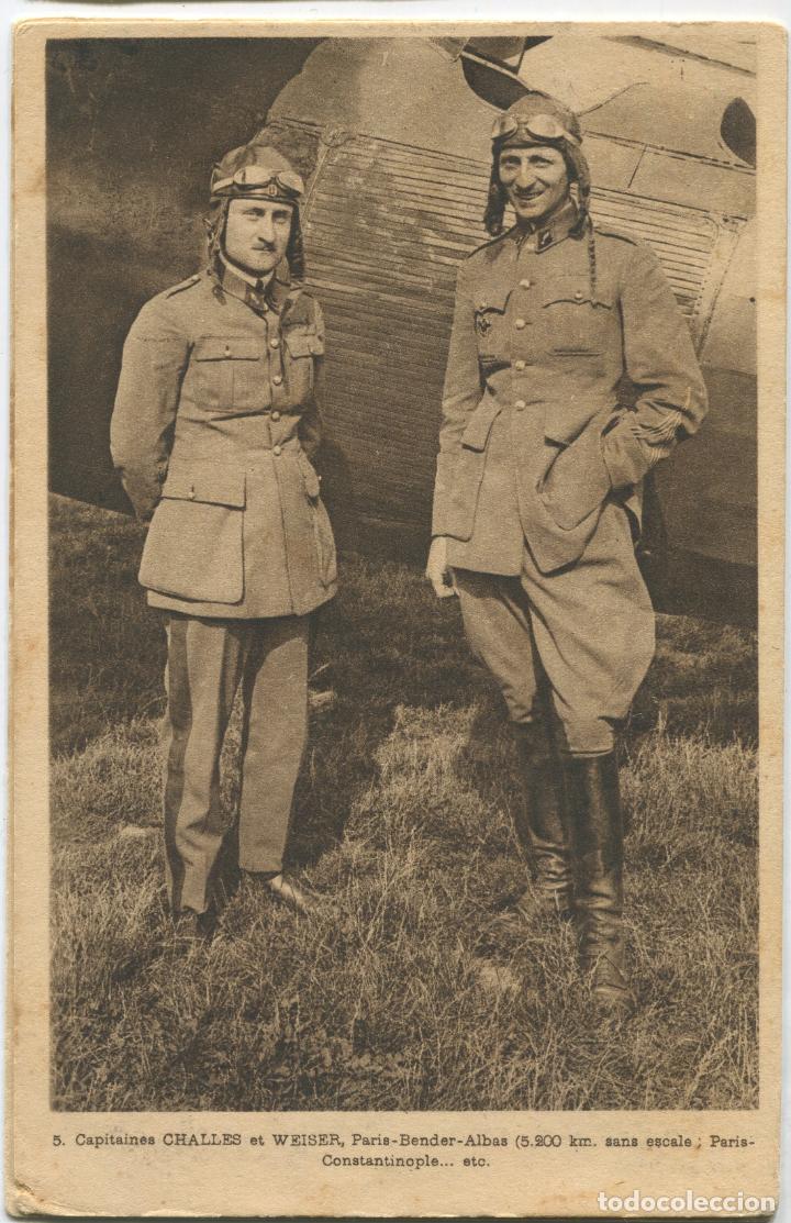 Postales: Postal. Francia. Capitaines Challes et Weiser. - Foto 1