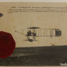 Postales: POSTAL PIONEROS DE LA AVIACION L´FEQUANT CON EL SELLO DE GRAN ENCUENTRO DE AVIACION 1910 ORIGINAL