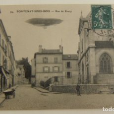 Postales: DIRIGIBLE SOBRE LA LOCALIDAD DE FONTENAY-SOUS-BOIS ORIGINAL 1911