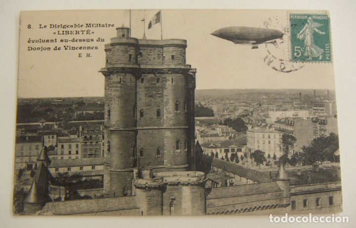 Postales: Postal Dirigible militar LIBERTE ORIGINAL - Foto 1