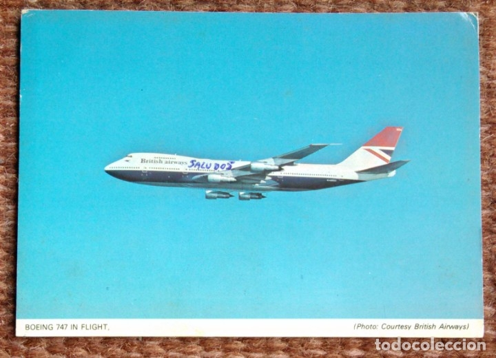 Postales: BRITISH AIRWAYS - BOEING 747 - Foto 1
