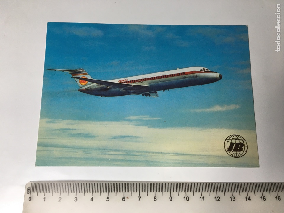Postales: POSTAL. JET DOUGLAS DC-9. IB&Eacute;RIA. - Foto 1