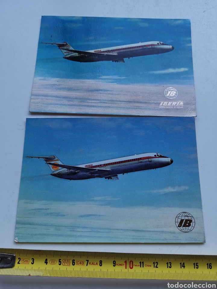 Postales: 2 postales De Iberia del DC-9 de 1973. - Foto 1