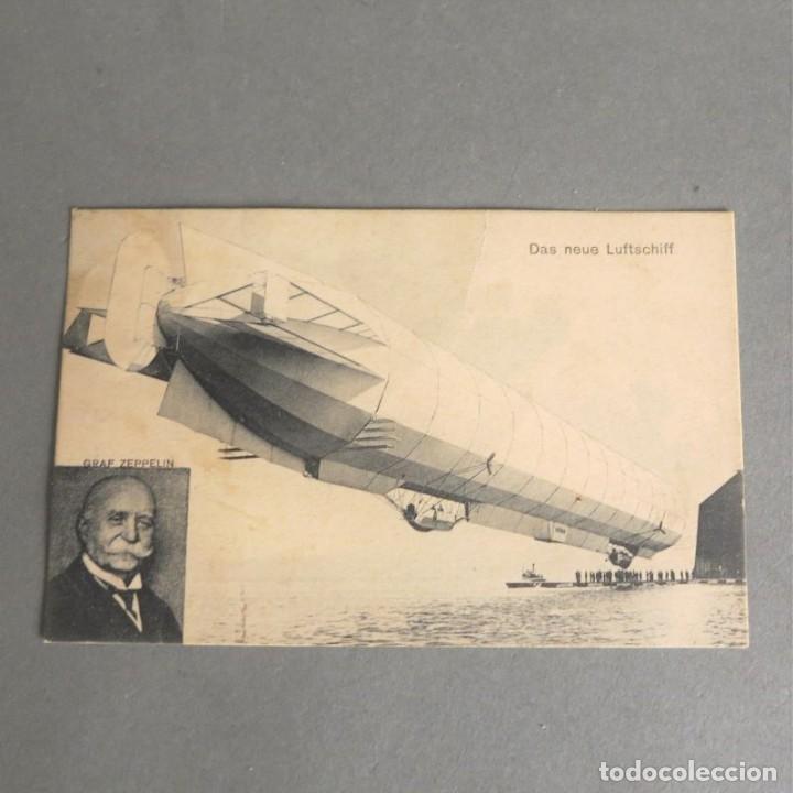 Postales: Original. Postal de Zeppelin de 1909 - Foto 1