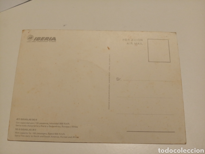 Postales: Iberia avi&oacute;n jet Douglas DC9 - Foto 2