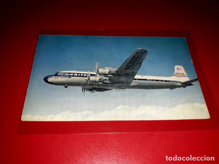 Postales: United Air Lines DC-7 - Foto 1