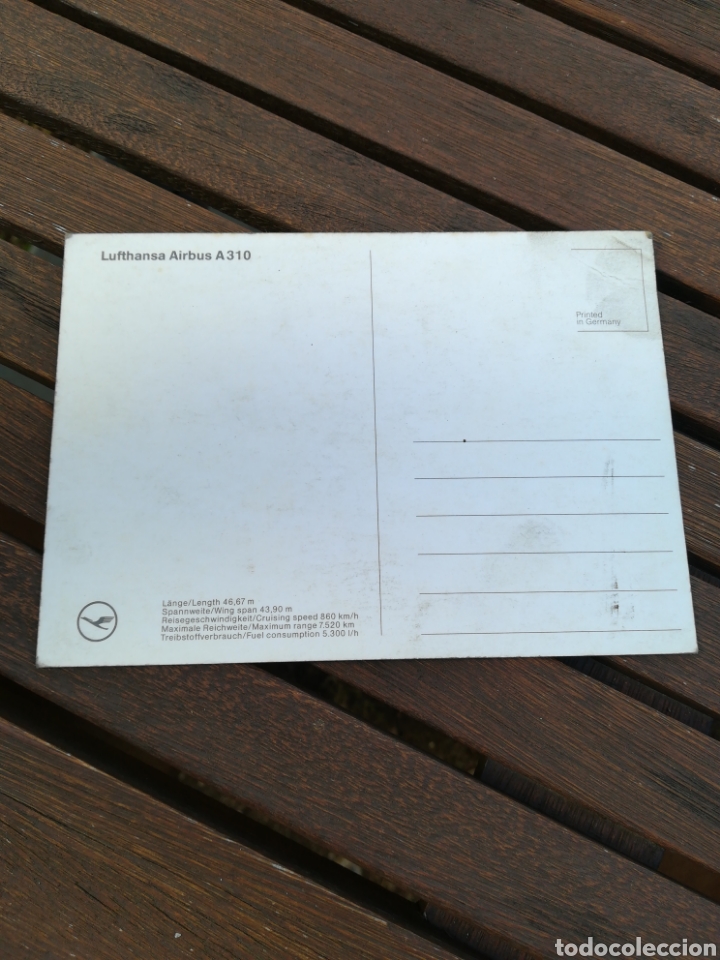Postales: Postal Lufthansa Airbus A 310 - Foto 2
