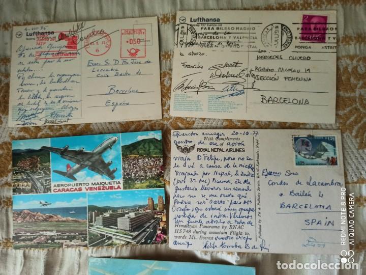 Postales: 5 postales aviones usadas - Foto 2