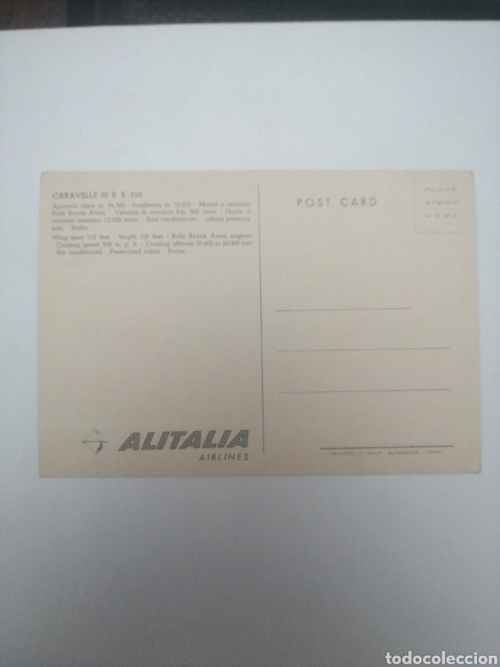 Postales: POSTAL DE AVI&Oacute;N, CARAVELLE III E. 210 - Foto 2