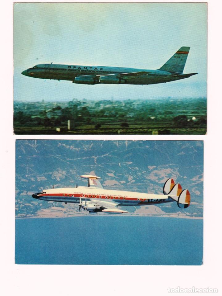 Postales: SPANTAX CORONADO. E IBERIA SUPER G. CONSTELLATI&Oacute;N - Foto 1