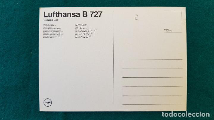 Postales: POSTAL BOEING 727 (1960s) LUFTHANSA - Foto 2
