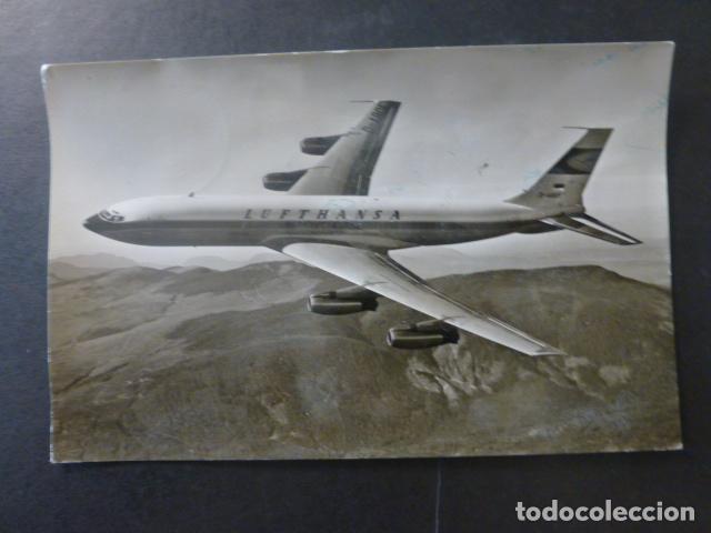 Postales: LUFTHANSA AVION BOING 707 JET INTERCONTINENTAL POSTAL - Foto 1