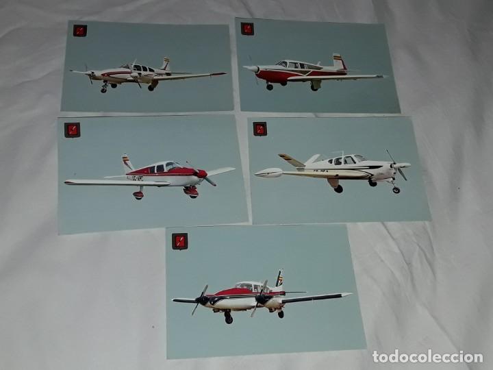 Postales: Lote de 5 postales de avionetas deportivas, Real Aero Club Sabadell Barcelona - Foto 1 - 264258376