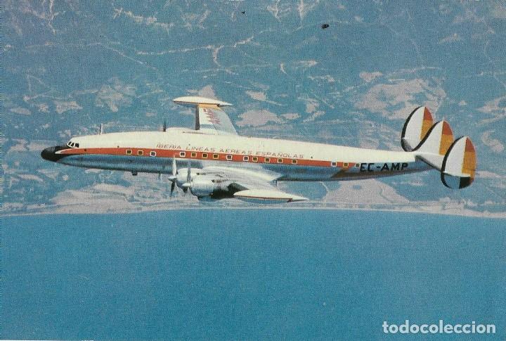 Postales: Postal IBERIA, avion Super G. Constellation - Foto 1