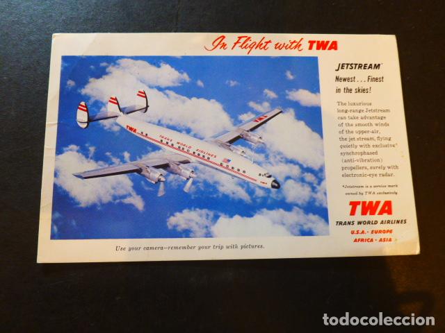 Postales: AVION TWA PUBLICIDAD JETSTREAM POSTAL - Foto 1