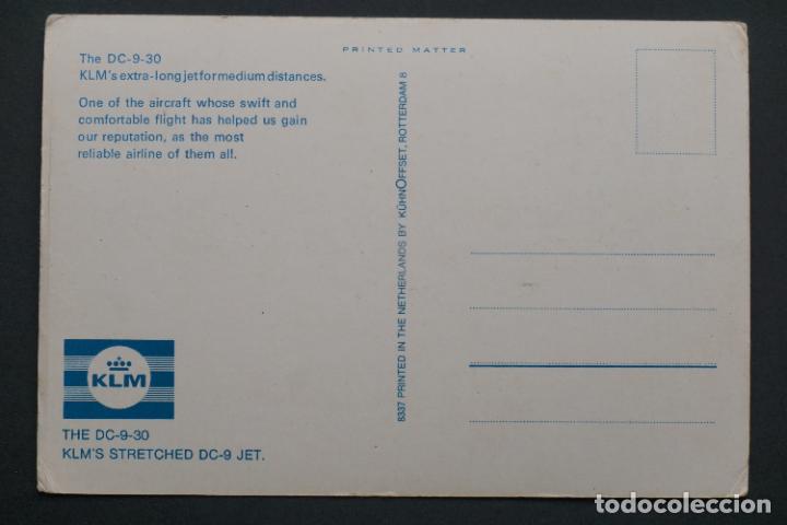 Postales: Postal de KLM, avi&oacute;n DC-9-30 - Foto 2