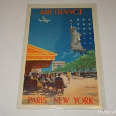 Postales: POSTAL AVIONES - AIR FRANCE PARIS - NEW YORK - BUEN ESTADO