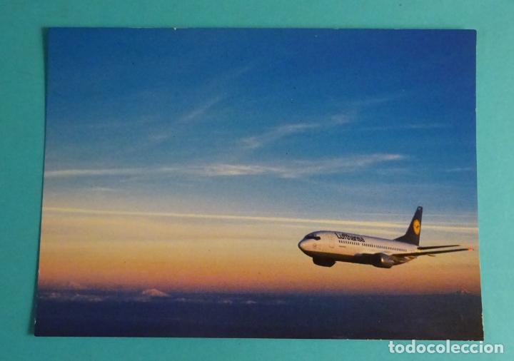 Postales: POSTAL LUFTHANSA BOEING 737 - 300 - Foto 1