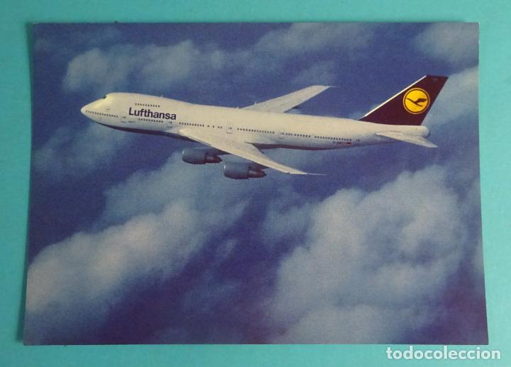 Postales: POSTAL LUFTHANSA BOEING 747 - 200 - Foto 1