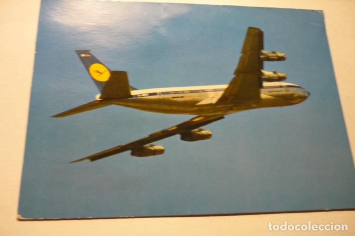 Postales: postal avion boeing 707 lufthansa .-escrita - Foto 1