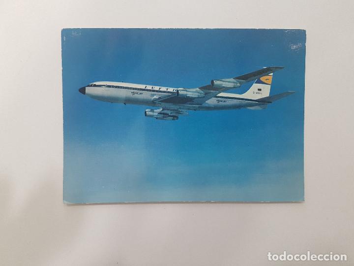 Postales: POSTAL AVION. LUFTHANSA. BOEING 707 INTERCONTINENTAL. SIN CIRCULAR - Foto 1