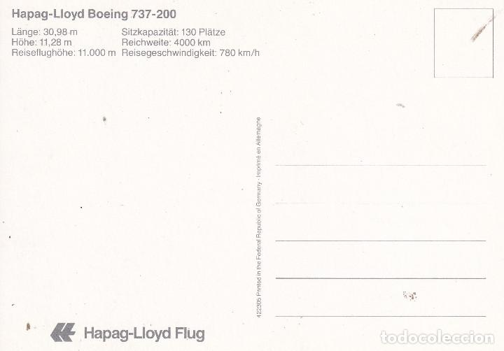 Postales: HAPAG LLOYD BOEING 737 200 - Foto 2
