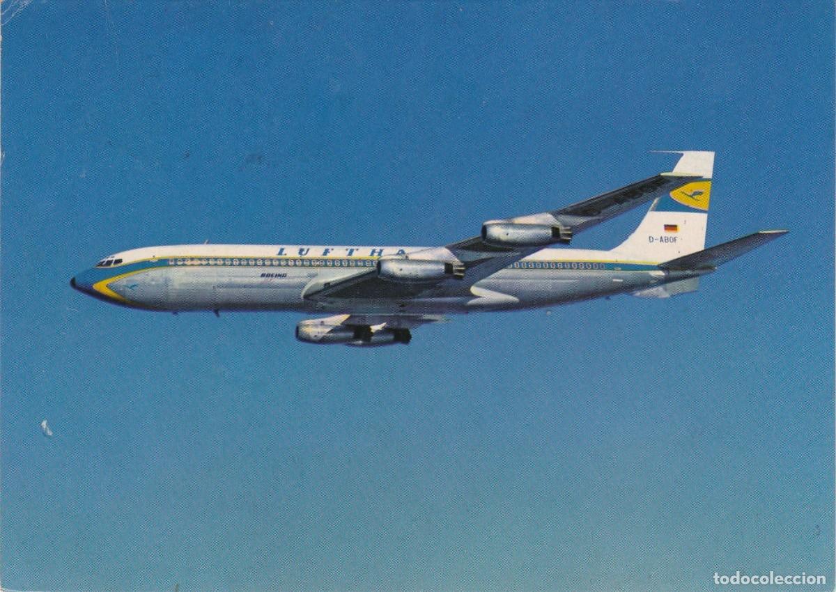 Postales: Lufthansa - Boeing 707 Jet Intercontinental - 149x105mm - Foto 1