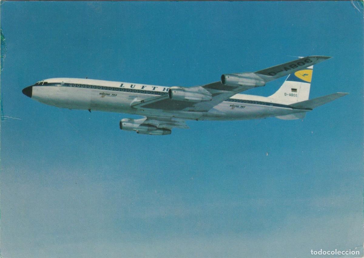 Postales: Lufthansa - Boeing 707 Intercontinental - 148x105mm - Foto 1