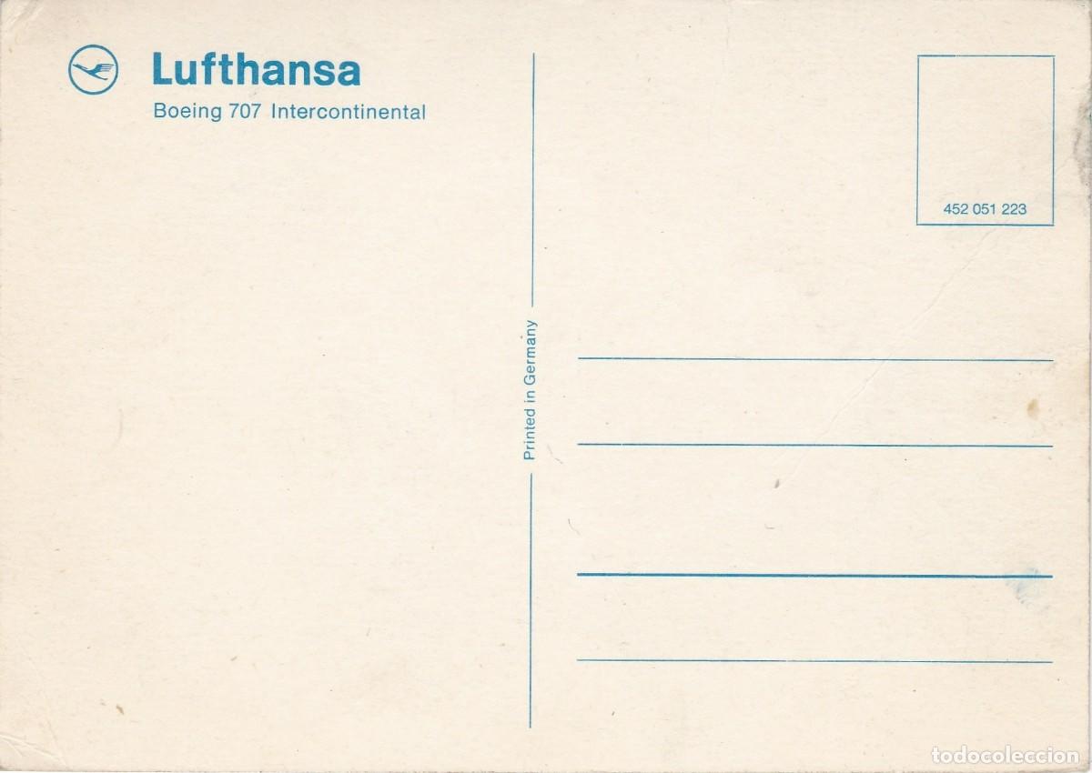 Postales: Lufthansa - Boeing 707 Intercontinental - 148x105mm - Foto 2