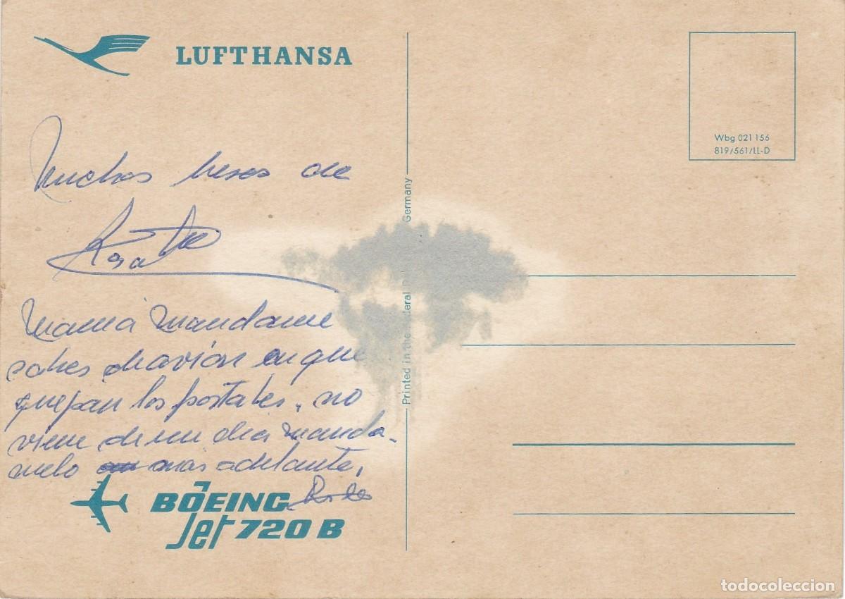 Postales: Lufthansa - Boeing 720 B Jet - 148x105mm - Foto 2