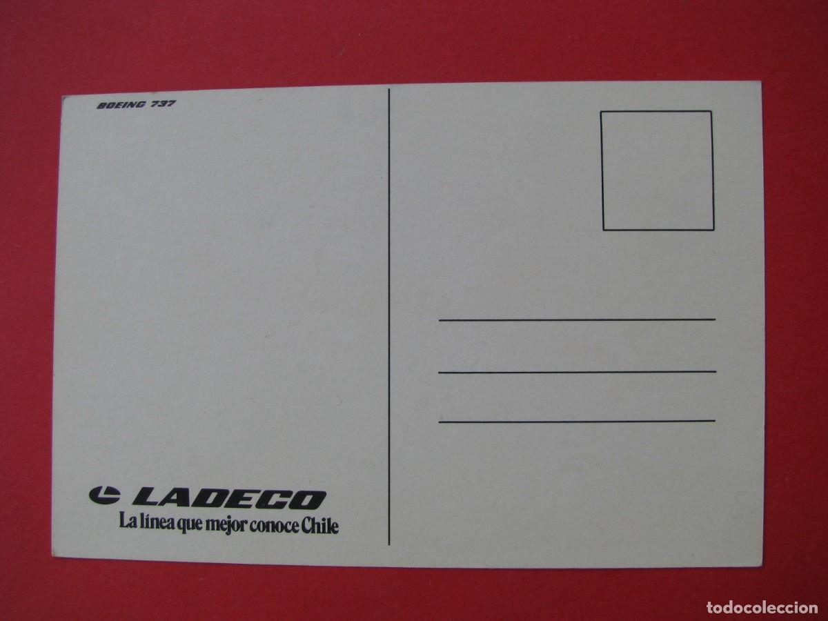 Postales: POSTAL DEL AVION BOEING 737. LADECO. - Foto 2