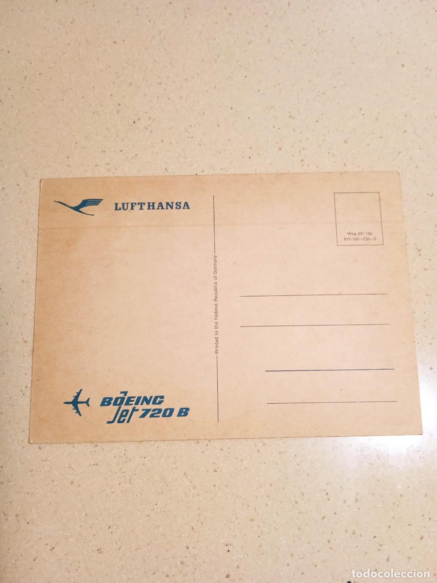 Postales: Antigua postal Lufthansa Boeing Jet 720 B - Foto 2