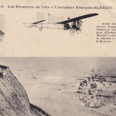 Postales: 28 LES PIONNIERS DE L' AIR - L' AVIATEUR FRANÇAIS BLÉRIOT / CIRCULADA EN 1909. Lote 382086599