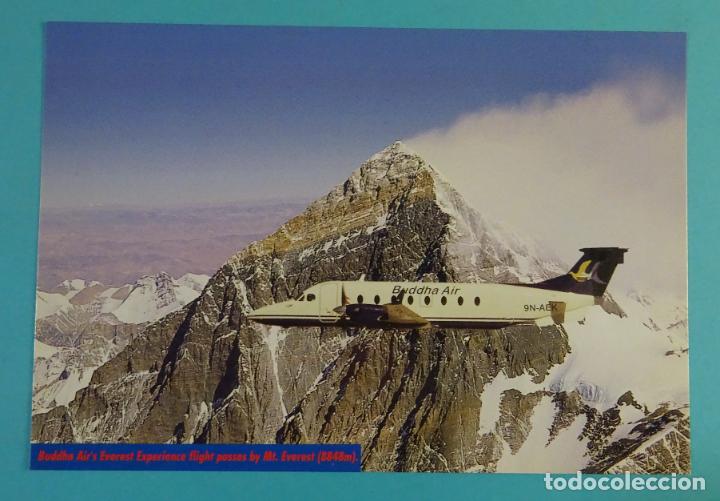 Postales: BUDDHA AIRS. EXCURSI&Oacute;N A&Eacute;REA AL EVEREST. POSTAL AVI&Oacute;N - Foto 1