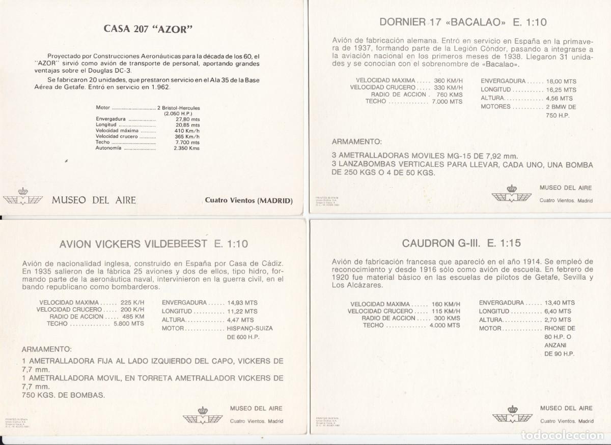 Postales: 5 POSTALES AVIACI&Oacute;N - MUSEO DEL AIRE - Foto 4
