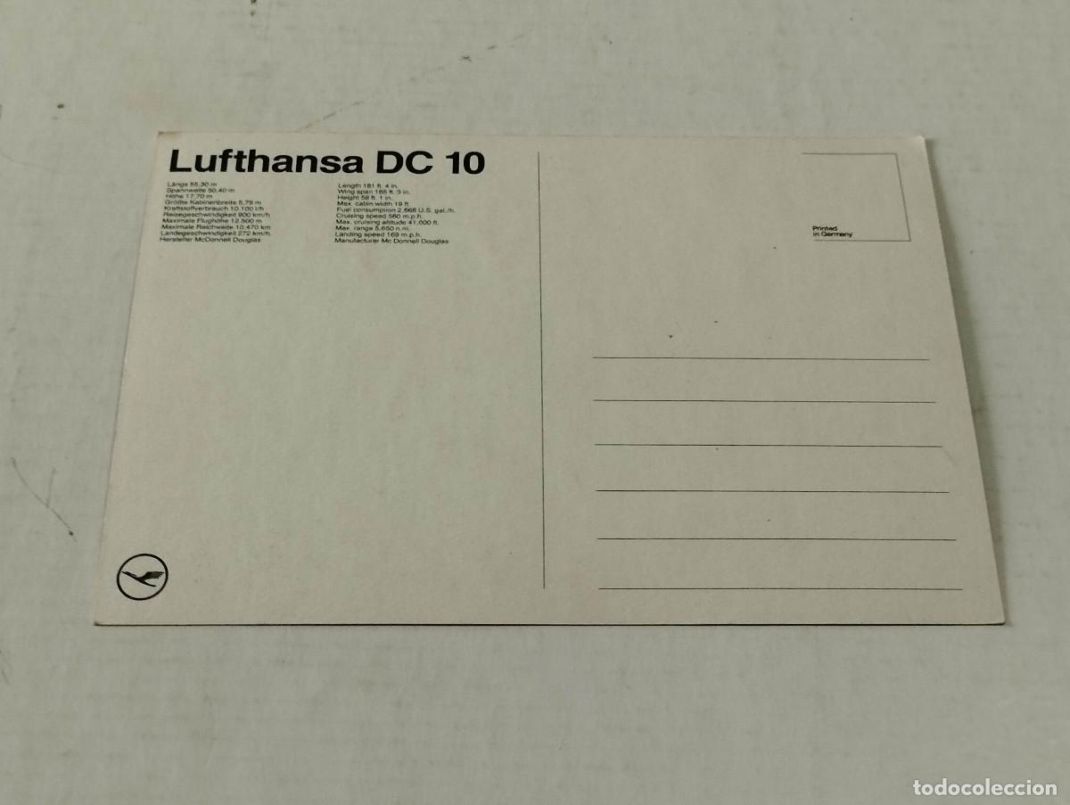 Postales: POSTAL LUFTHANSA DC 10 - Foto 2
