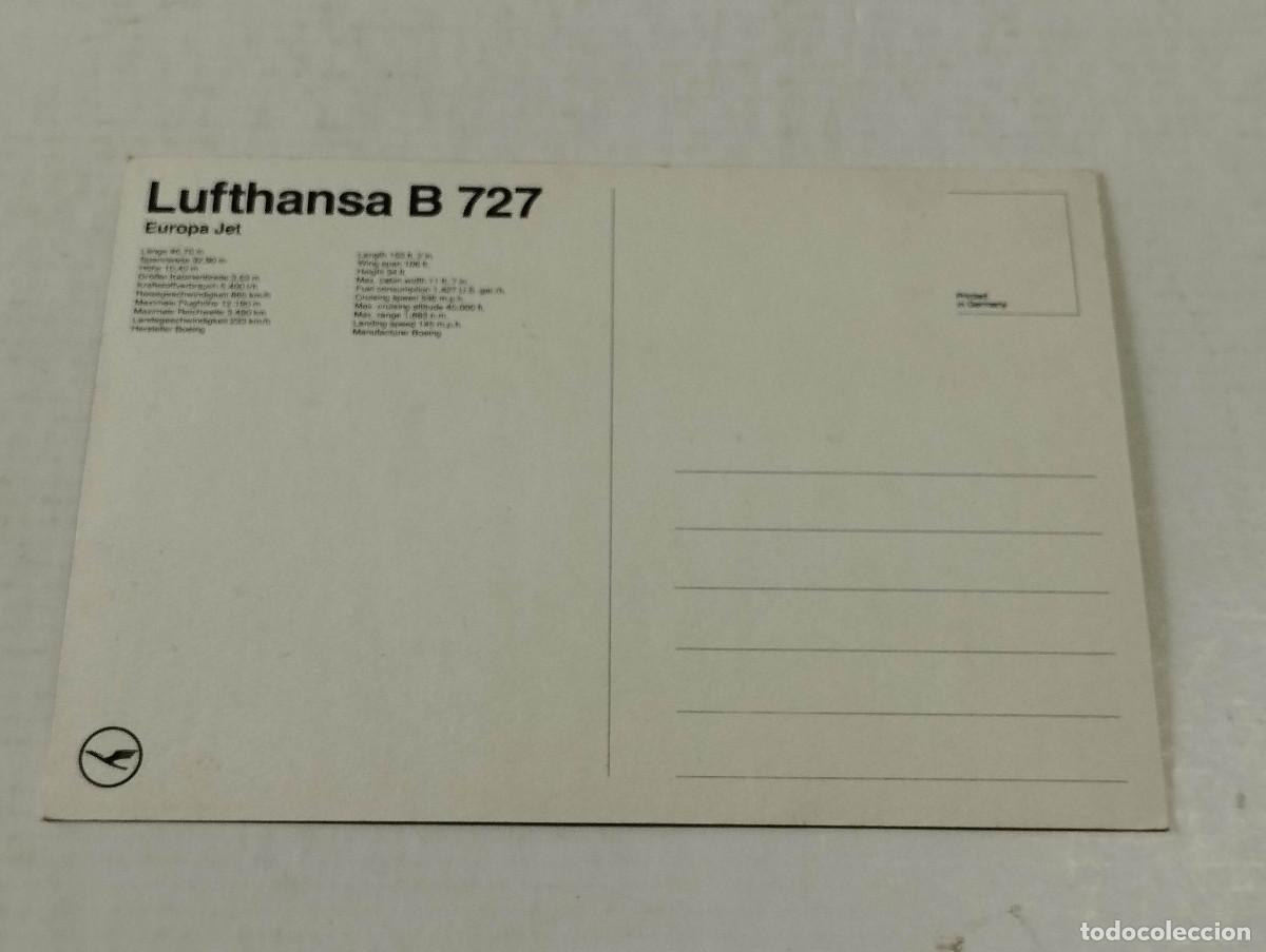Postales: POSTAL LUFTHANSA B 727 - EUROPA JET - Foto 2