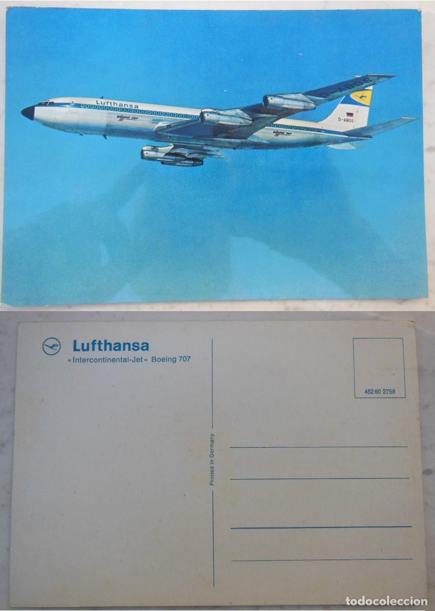 Postales: LUFTHANSA. Intercontinental - Jet, Boeing 707 - Foto 1
