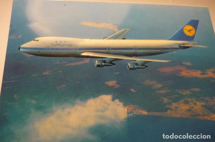 Postales: postal lufthansa avion boeing 747 - Foto 1
