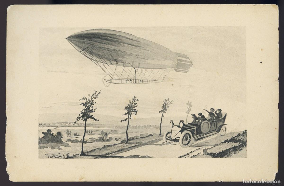 Postales: MUY ANTIGUA POSTAL ZEPPELIN - Foto 1