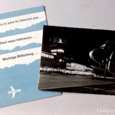 Postales: SWISSAIR DC-7C SEVEN SEAS _ LAS LLAMARADAS EN LOS MOTORES + AEROPUERTO DE ZÚRICH