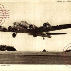 Postales: FLYING FORTRESS TAKING OFF PASSED BY PRESS AND CENSORSHIP BUREAU RAF ROYAL AIR FORCE FIGHTERS AND B