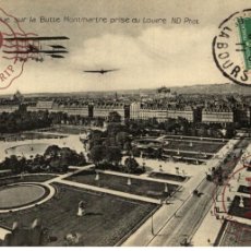 Postales: TRES RARE PARIS VUE SUR LA BUTTE MONTMATRE PRISE DU LOUVRE CARTE POSTALE ANCIENNE AVIATION -