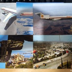 Postales: LOTE POSTAL 6 IBERIA VALLADOLID MALAGA BARCELONA DC 10/30 CARAVELLE X-R BOEING 727/256 AVION